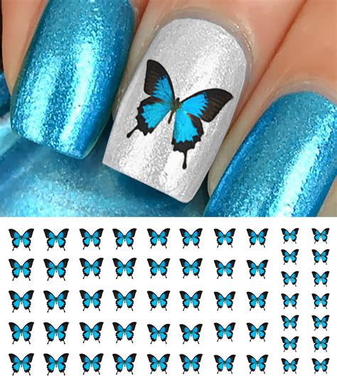 Blue Butterfly Nail Decals Moon Sugar Decals