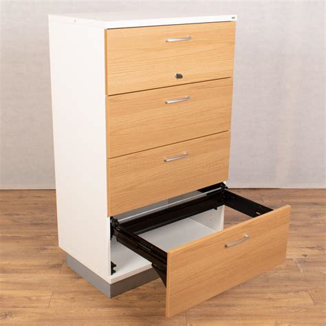 Find new white filing cabinets for your home at joss & main. Kinnarps Oak/White 4 Drawer Lateral Filing Cabinet