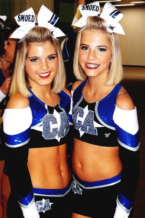 Smoed Twins ♕ Cheer Hair Cheer Poses Cheer Picture Poses