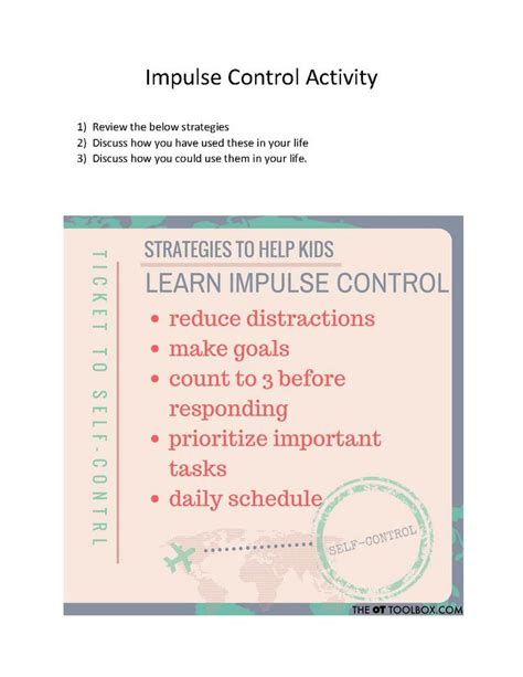 More Strategies To Help Impulse Control In The Classroom The Ot