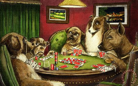 With skill, strategy, and practice, any competent player can become proficient at the game of poker. cassius marcellus coolidge Dogs Playing Poker I painting ...