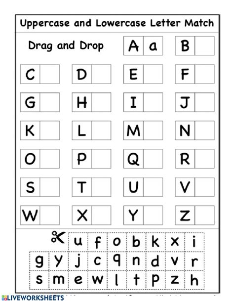 A collection of english esl worksheets for home learning, online practice, distance learning and english classes to teach the ws is aimed at young beginners practising the alphabet. Upper and lowercase letters worksheet