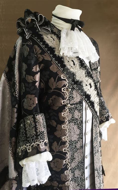 1690 Luis Xiv Baroque Costume For Men Etsy Australia Luis Xiv Gala Dinner Gray Silk Silk