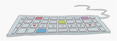 Black modern computer keyboard with cartoon person hands on a white background. Laptop Numeric Keypad Cartoon - Keyboard Cartoon Computer ...