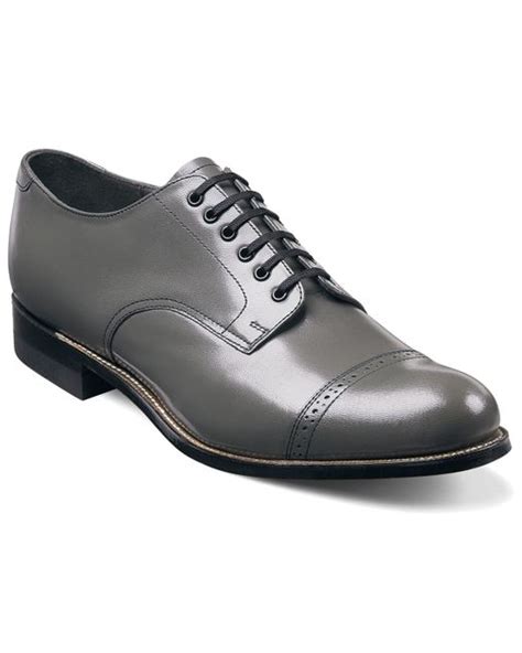 Stacy Adams Madison Cap Toe Oxford Shoes In Gray Stylemi