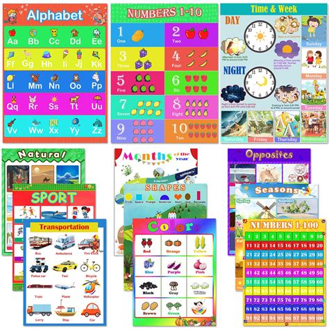 Buy Educational S Shynek 12pcs Preschool Learning S Laminated Alphabet