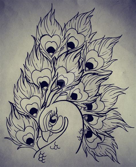 Peacock Design By Katiewise Peacock Tattoo Peacock Drawing Peacock Art