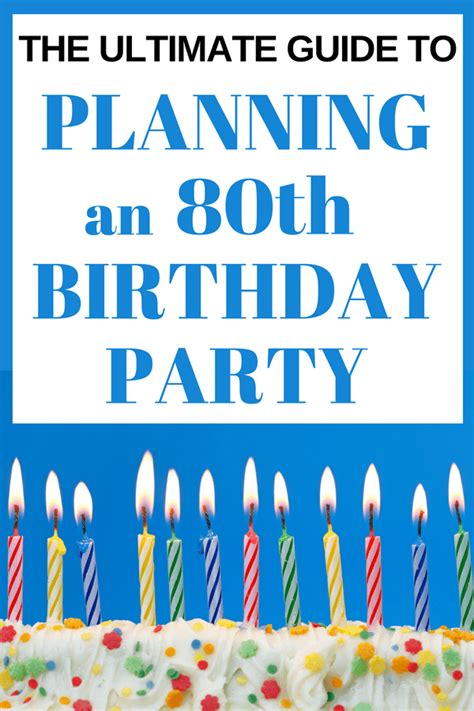 It's a remarkable achievement that deserves to be celebrated and marked in the most fitting way. How to Plan a Memorable 80th Birthday Party - 80th ...