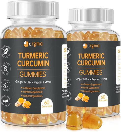Amazon Com Turmeric Gummies With Ginger Black Pepper Extract