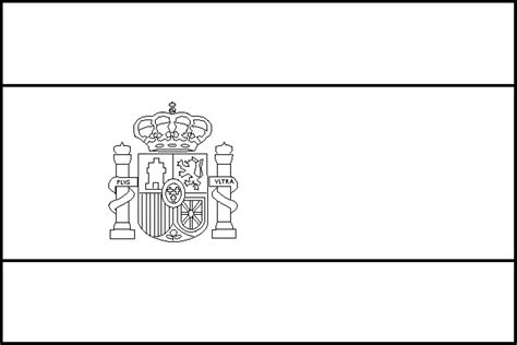 Spain Flag Coloring Page For Kids Flags Coloring Pages Of