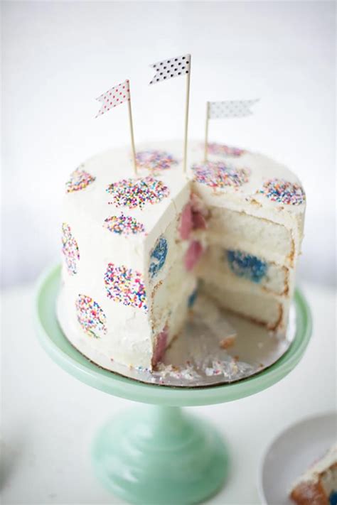 Polka Dot Inside And Out Birthday Cake Handmade Charlotte