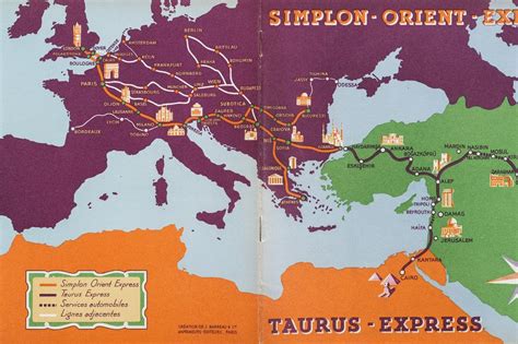 Board the iconic train and enter a world of romance and. A 1931 map of the routes of the Simplon-Orient-Express and ...