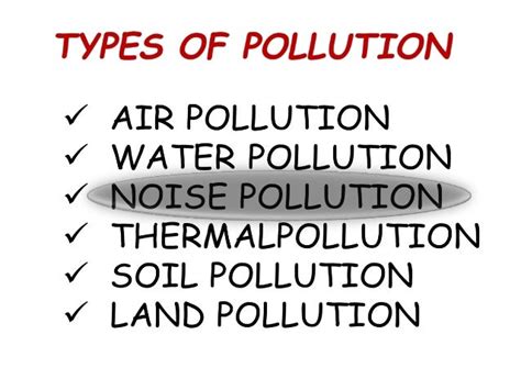 Types Of Pollution Noise Pollution