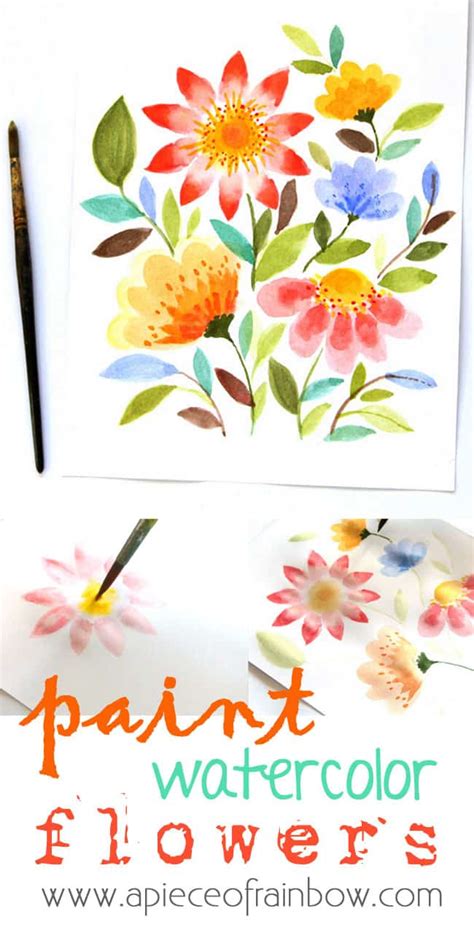 You can paint a rose, daisy, sunflower, lotus, and many other flowers according to your. Paint Watercolor Flowers in 15 Minutes