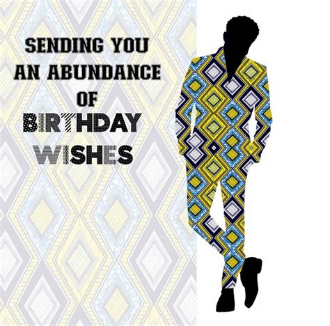 Black Man Birthday Card He S So Stylish Wearing African Print Suit