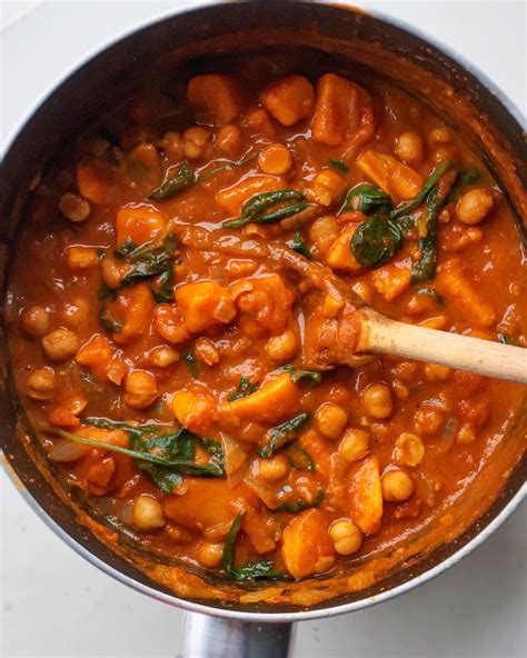 Easy Chickpea Sweet Potato Spinach Curry Sweet Potato Curry Sweet