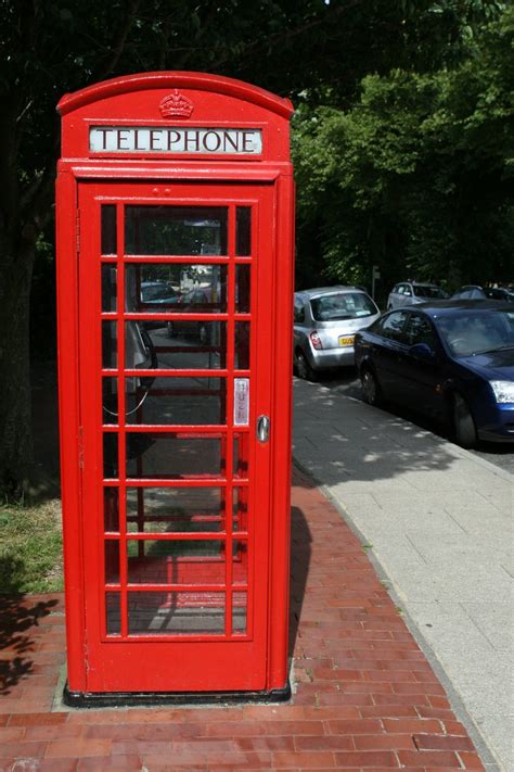 Free Traditional Red Telephone Box In England Stock Photo