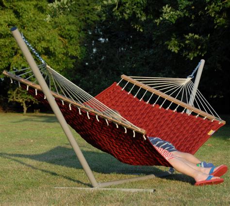 Deck Set Chilli Red Hammock And Stand Set By Emilyhannah Ltd
