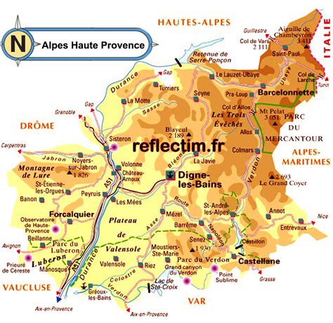Carte Des Alpes De Haute Provence Voyages Cartes