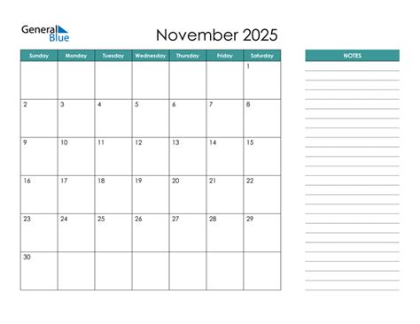 November 2025 Calendar Pdf Word Excel
