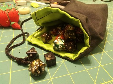 Our bags are large enough to carry a deck box, dice, life counter our custom dice bags are ideal for carrying a host of gaming goodies and essentials including dice. Think Crafty Thoughts: Tutorial: Lined Dice Bag