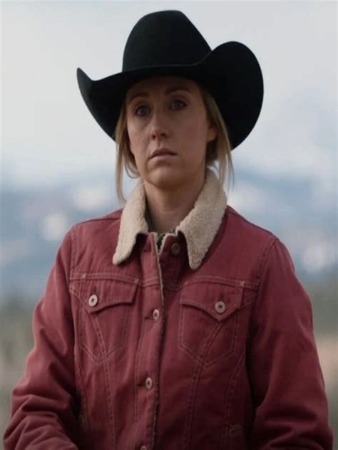 Heartland Season 14 Amy Fleming Red Shearling Jacket