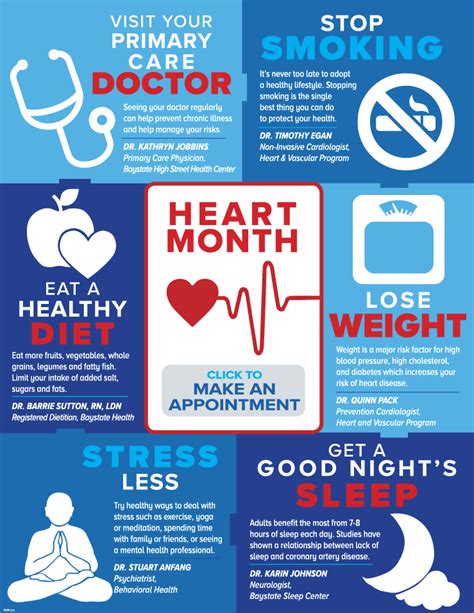 Six Ways To Reduce Your Risk Of Heart Disease Infographic Baystate