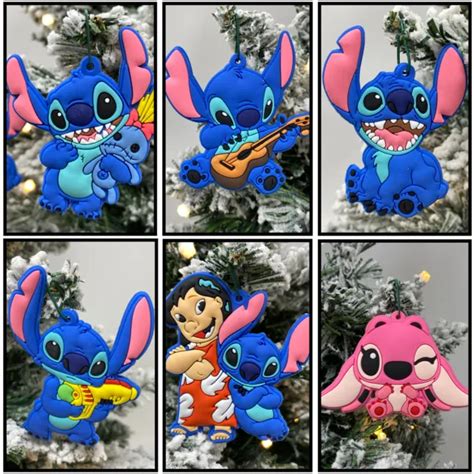 Lilo And Stitch Christmas Ornament 6 Piece Set Brand New Featuring