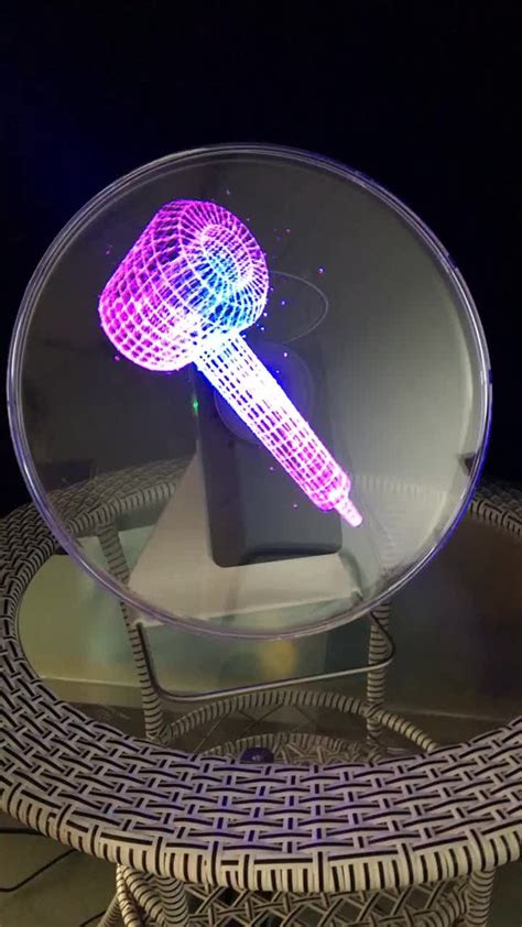 Rechargeable Table Top Pov Display Advertising Player Showcase 30cm 3d Hologram Led Fan Buy