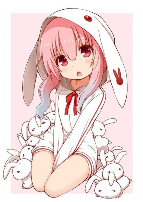 Kawaii Anime Girl That Has Bunny Hoodie Kawaii Amino Amino