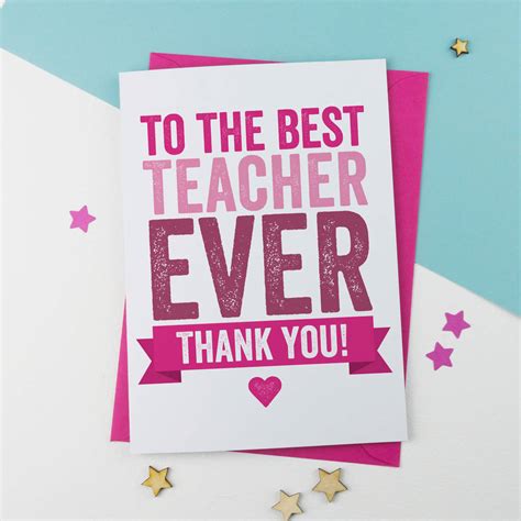 These thank you cards can match your themed birthday invitations or they can be something special that your child picked out all on their own. Thank You Teacher Card By A Is For Alphabet ...