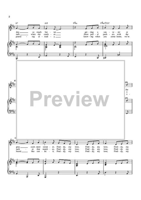 freddy my love sheet music by cindy bullens megan mullally for piano vocal chords sheet