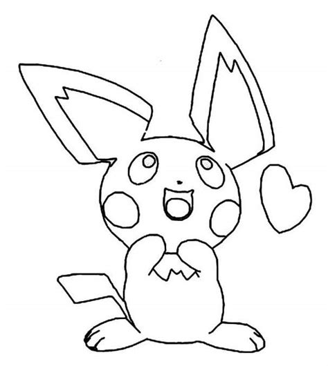 Pokemon Coloring Pages Pichu From The Hit Anime Television Series