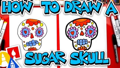How To Draw A Simple Sugar Skull Art For Kids Hub