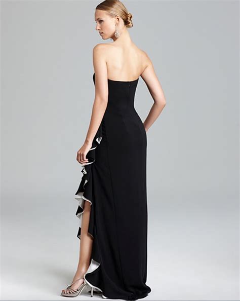 Wear This Badgley Mischka High Slit Ruffle Gown At Your Next Event