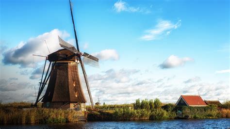 Nature Landscape Windmill Plants Dawn Road Grass Farm Wood