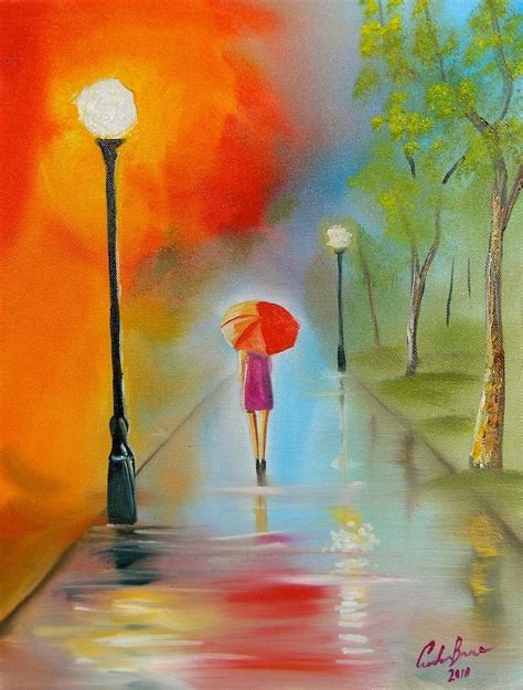 Red Umbrella Painting By Gordonbruce Umbrella Painting Umbrella Art Art