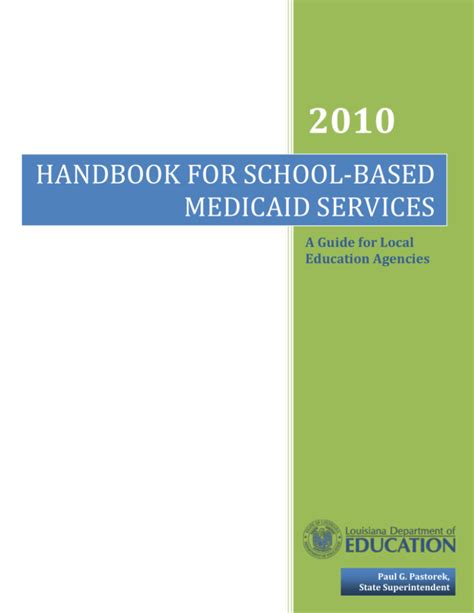 Handbook For School Based Medicaid Services