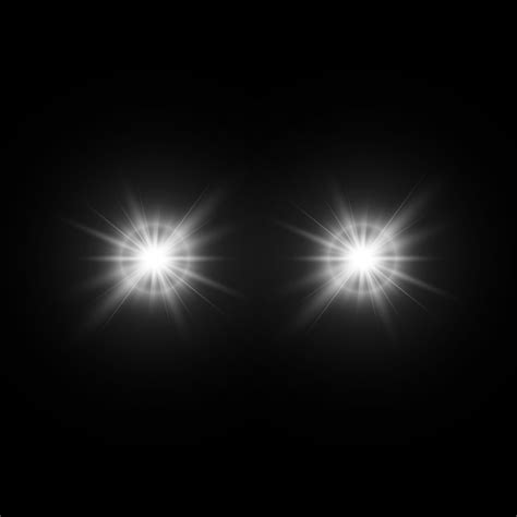 Conjunto De Efectos De Luz Brillantes Con Transparencia Aislado Sobre