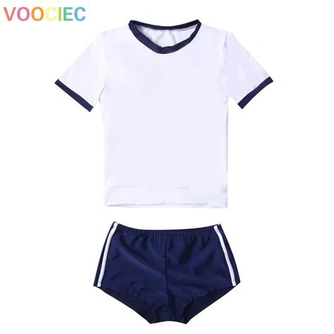 Voociec Japanese School Uniform Cosplay Costume Gym Sportwear T Shorts