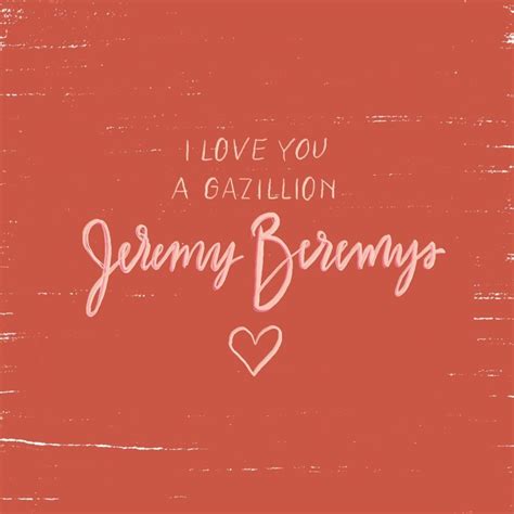 Staciestine Posted To Instagram I Love You A Gazillion Jeremy Bearemy