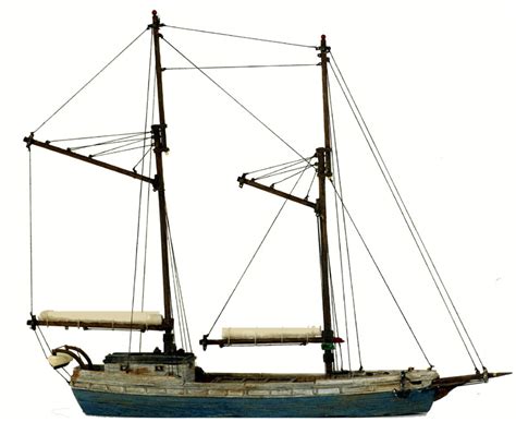 N Scale Ship Kit Waterline Series 2 Masted Schooner Workboat