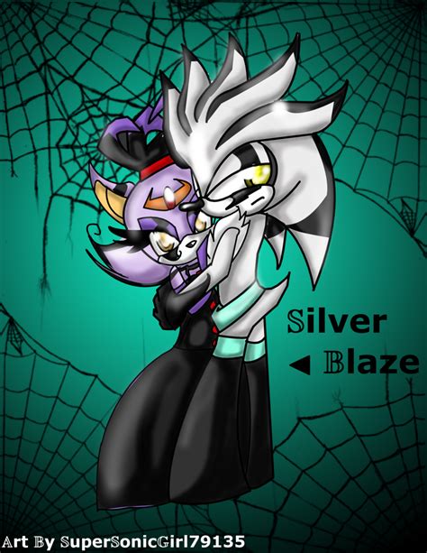 Silver The Hedgehog And Blaze The Cat Kissing