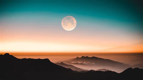5120x2880 Full Moon Evening In Adams Peak 5k Wallpaper Hd Nature 4k