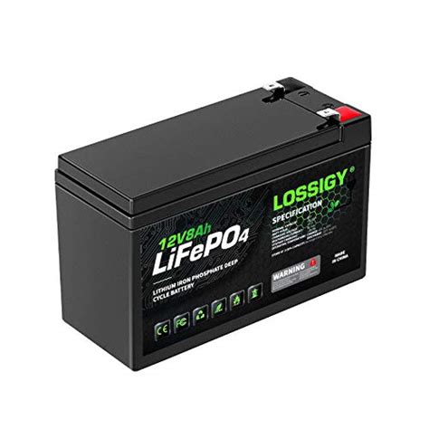 Lossigy 12 Volt 20ah Lifepo4 Deep Cycle Lithium Iron Battery 256wh With