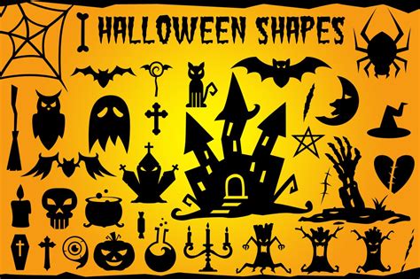 Halloween Vector Shapes Set Shapes For Graphic Design ~ Creative Market