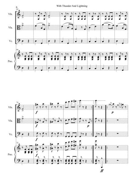 Johann Strauss Ii Thunder And Lightning Polka Arr For Piano Quartet