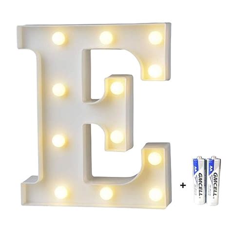 Bemece Led Alphabet Letter Lights Decorative Warm Plastic Light Up