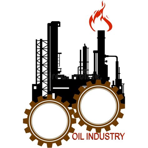 Icon Petroleum Refining Industry Stock Vector Illustration Of Fire