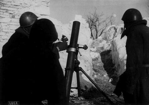 Italian Mortar Men Preparing To Open Fire On Positions Of Soviet Troops